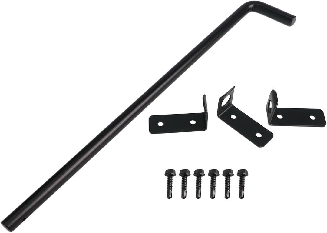 Heavy Duty Cane Bolt Drop, Rod Gate Drop Pin, Wooden Fence Latch For Gates, Metal Gates Doors Stopper For Gate Ground, Fence Metal Cane Bolt(18in)