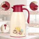 AceChef 40.5 Oz Thermal Coffee Carafe, Vacuum Insulated Glass Lined Coffee Thermal, 1.2Liter Tea Pot with Lid, Heat Retention for Coffee & Tea