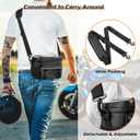 HODRANT Waterproof Motorcycle Handlebar Bag, Dirtbike Handlebar Bag for Cruiser Softail Dyna Sportsters, Bicycle Tool Storage Pouch with PVC Clear Window & USB Charge Hole, Bag Only