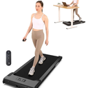 Lichico Walking Pad Under Desk Treadmill，Portable Small Treadmills for Home and Office，Super Quiet Brushless Motorized Walking Jogging Running Machine with Remote Control