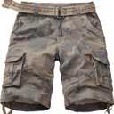 TRGPSG Women's Hiking Shorts, Bermuda Cargo Shorts 8069 C34 Camo, 8