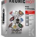 Keurig Storage Carousel, Coffee Pod Storage, Holds up to 10 Keurig K-Cup Pods, Silver