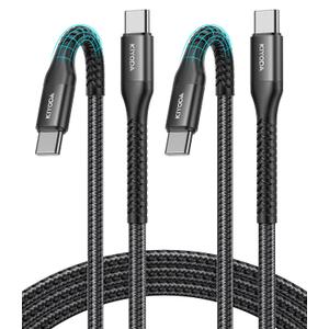 USB C to USB C Cable 60W Fast Charging 10FT, 2Pack USB C to C Cable for CarPlay, Super Durable USB Type C iPhone Charger USBC Cord for iPhone 17/16/15/Pro Max, Samsung Galaxy S26 and More-Upgraded