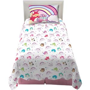 Franco Squishmallows Bedding Super Soft Microfiber Sheet Set,3 pcs, Twin
