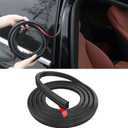 32.8Ft Car Door Seal, Thickened Rubber Automotive Weather Stripping with Adhesive, Waterproof & Soundproof Vehicle Edge Trim for Hood Trunk Window of Most Cars Trucks SUVs