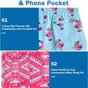 westwolf Men Swim Trunks 5.5 Inch Board Shorts 2 in 1 Swimwear with Compression Liner (Blue, XXL)