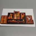 Amyhill Thanksgiving Decoration for Home Reversible Thanksgiving Table Decor Fall Tiered Tray Decor Thanksgiving Centerpiece Decorative Turkey Pumpkin Block Sign Gift Farmhouse for Home Kitchen