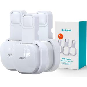 DG-Direct Wall Mount Holder Only for eero 6 Router Mesh Wi-Fi System,No Messy Wires,Stand Bracket for eero 6 Extender Space Saving White 3Pcs