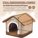 Indoor Dog House with Frame,Large Dog Cave Bed,Insulated Cozy Dog Tent