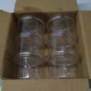 ZEAYEA Set of 6 Clear Acrylic Sugar Bowl, 14 oz Seasoning Box Condiment Pots with Spoon and Lid, Sugar Spice Salt Canister for Home Kitchen, Coffee Bar, Restaurant