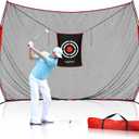 Golf Hitting Practice Nets for Backyard Driving Heavy Duty Men Real Indoor Golf Balls Hitting Pitching Driving Nets for Indoor Outdoor Garage Use Golfing Swing Training Impact Cages with Frame and Net