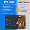 Front Bumper License Plate Frames Compatible With Audi Q3 2019-2025, RS 6/RS 7 2021-2025, A3/S3 2022-2025,Tow Hook Tag Holder For License Plate, No Drill Durable License Plate Mounting Bracket