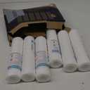 Membrane Solutions 5 Micron 10"x2.5" String Wound Whole House Water Filter Replacement Cartridge Universal Sediment Filters for Well Water - 6 Pack