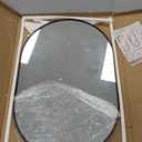 Bathroom Mirror for Wall,36''x24'',Black Oval Mirror for Bedroom Entryway Bathroom, Metal Framed Vanity Mirror(36''x24'',Black)