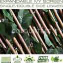 ColourTree Artificial Ivy Expandable Fence Privacy Screen, Retractable Hedge, Faux Trellis for Balcony, Patio, Outdoor & Home Decorations -(Double-Side Leaves, 1 Pack)