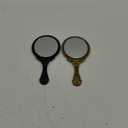 Jetec Vintage Handheld Mirrors, 2 Pieces, Black, Bronze, Oval Shaped, Portable, Compact, with Handle, Ideal for Makeup, Hair Styling, Skin Care, Hanging as Decor