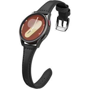 Slim Leather Bands Compatible with Samsung Galaxy Watch 7/6/5/4/FE 40mm 44mm,Watch 5 Pro 45mm/Watch 4 Classic/Watch 3 41mm, 20mm Watch Band for Women
