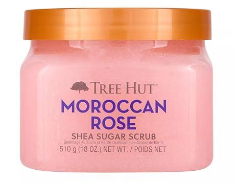 Tree Hut Moroccan Rose Shea Sugar Scrub, Mothers Day Gifts, Exfoliating & Hydrating Body Scrub with Shea Butter & Essential Oils, Smooth & Soften Skin, 18 oz