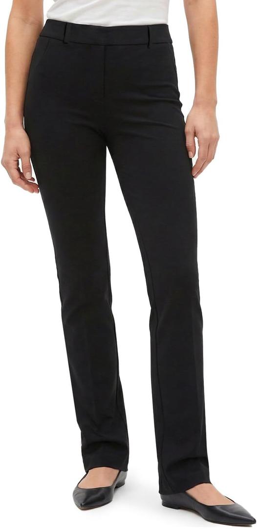 Zylioo Tall Womens Dress Pants 32/ 34 Inseam Slim Straight Leg Black