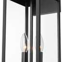 Dusk to Dawn Outdoor Wall Sconce Light, 20 Inch Tall Transitional Exterior Wall Lighting with Clear Glass, Anti-Rust Powder Coat Black Modern Outside Wall Lantern for Front Porch, DDRZ008M BK (Medium-1 Pack)