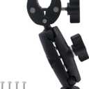 Trolling Motor Stabilizer Support Heavy Duty Tough-Claw Boat Trolling Motor Mount with Medium Arm and Round Plate Base Reduces Vibration 360 Adjustable Fits for 0.67" to 1.5" Diameter Bar