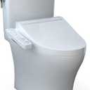 Aquia IV Cube 2-Piece 1.28 GPF Dual Flush Elongated ADA Comfort Height Toilet in Cotton White, C2 Washlet Seat Included