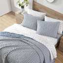 Stone Cottage - King Quilt Set, Reversible Cotton Bedding with Matching Shams, Ideal Bedding Set (Willow Way Indigo, King)