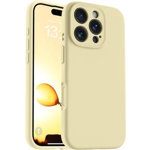 OTOFLY Magnetic for iPhone 16 Pro Case,Compatible with Magsafe,Classic Liquid Silicone Mobile Phone Case,Integrated Camera Control Button,Anti-Scratch Microfiber Lining, Yellow