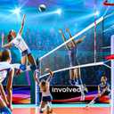 Shappy Volleyball Antenna Pole Set with Sleeve Collapsible Fiberglass