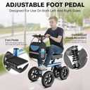 Adjustable Knee Scooter, All Terrain Foldable Knee Scooter Walker, Disc Brake Knee Walker for Foot Injuries Compact Crutches Alternative, Mobility Scooter Medical Recovery Aid