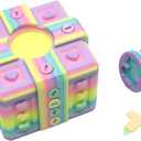 2-in-1 3D Printed Puzzle Gift Box Set - Interactive Mystery Box with Screw Challenge & Heart-Shaped Rose Case - Creative Money/Jewelry Holder for Valentines Day, Anniversary, Birthday Surprise (Pink/Red)