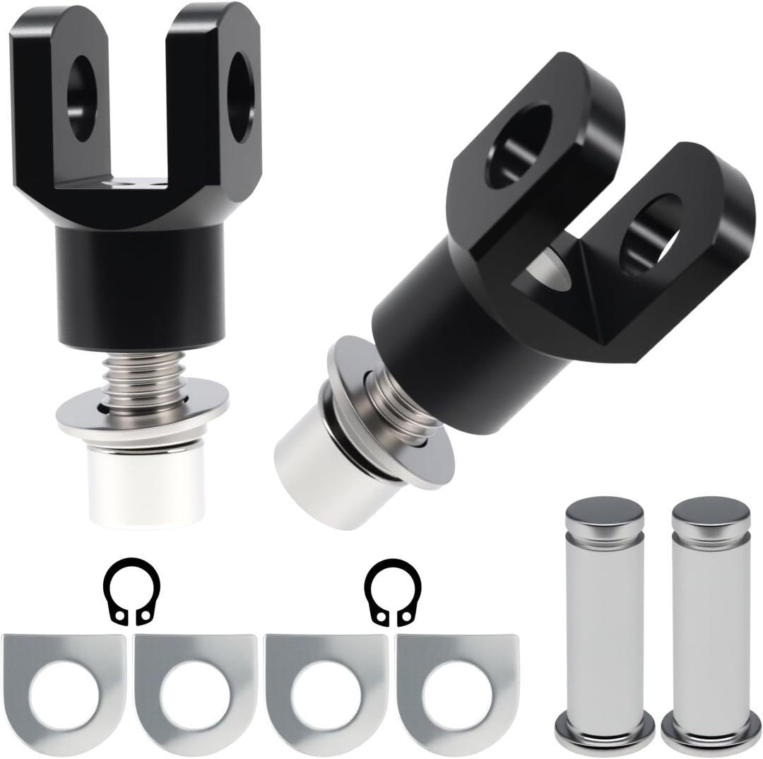 Motorcycle Foot Pegs Mount Supports Footrest Mounting Clevis Hardware Kit for Softail FXST Low Rider Sport Glide Dyna FXR FX(black)