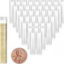 MUDOR 40 Pack Coin Storage Tube for Cent, Plastic Coin Holders Tube with Screw-On Caps, Coin Collection Supplies,Long-Term Coin Storage (Cent)
