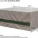 Waterproof Rectangular Patio Table and Chair Cover Beige Green 78" L X 62" D X 28" H Outdoor General Purpose Furniture Covers Patio Furniture Set Cover