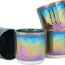 Elanze Designs Glossy Reactive Glaze Large 17 Fluid Ounce Everyday Kitchen Food Grade Ceramic Stoneware Coffee Mug Cup with Comfort Curved Handles, Set of 4, Emerald Green