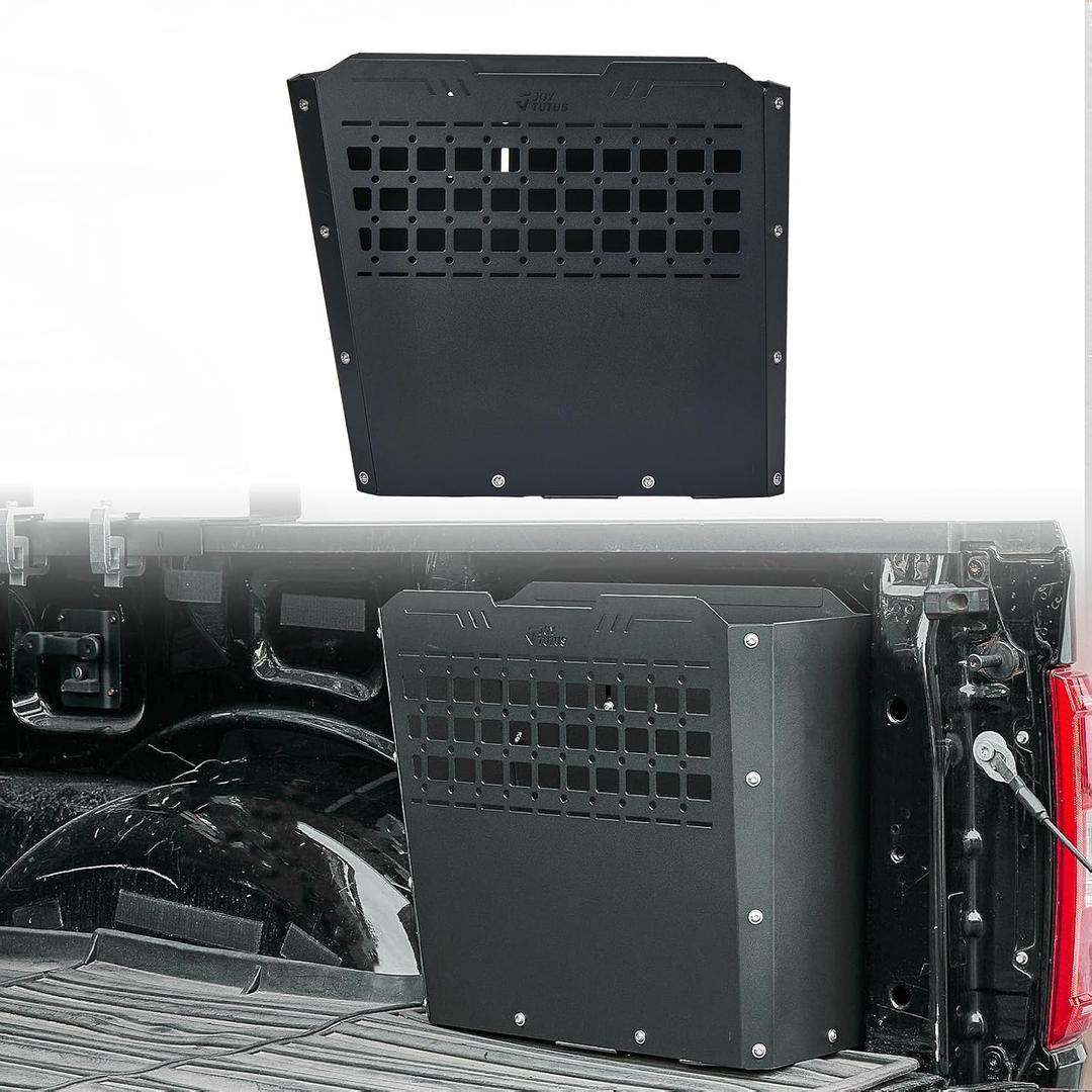 JOYTUTUS Truck Bed Storage Box Compatible with 2015-2026 F150 F250 F350, Heavy-Duty Metal Pickup Tool Box for Truck Bed, 57L Truck Bed Tool Storage Box Toolboxes, Side Tool Box Toolbox Cargo Box