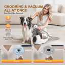 Dog Grooming Vacuum, Dog Grooming Kit with Pet Clipper Nail Grinder, 6 Pet Grooming Tools Mahogany