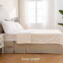 MIYE Pleated Waffle Weave Bed Skirt, Tailored Dust Ruffle 12 Inch Drop Easy Fit, Machine Washable,No Split Corners (Beige,Cal King - 12" Drop)