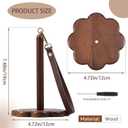 Portable Wrist Yarn Holder, Walnut Wrist Yarn Ball Minder Stand with Adjustable Wristband, Yarn Minder Organizer Storage for Knitting Crocheting Craft, Yarn Ball Hanger(Brown)