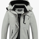 MOERDENG Women's Waterproof Ski Jacket Warm Winter Snow Coat Mountain Windbreaker Hooded Raincoat Jacket, Large
