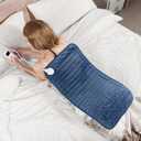 Long Heating Pad for Legs and Back Pain Relief, 33"x17" Electric Heat Wrap with Moist/Dry Option, 6 Heat Settings, Auto Shut-Off, Muscle Recovery Gift for Athletes (Blue)