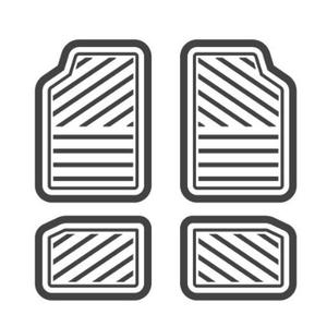 4-Piece All-Weather Car Mat with Universal Fit Design, Durable Rubber Car Floor Mats , Waterproof for Cars Trucks SUV (Black)