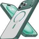 Faiono Magnetic for iPhone 17 Pro Case [Full Camera Protection][Military-Grade Protection][Compatible with MagSafe] Shockproof Protective Slim Phone Case for iPhone 17 Pro, Night Green