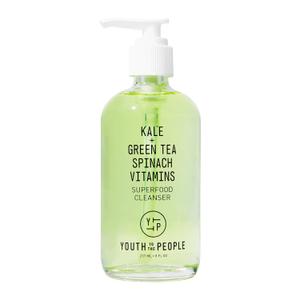 Youth To The People Superfood Facial Cleanser - Kale + Green Tea Daily Face Wash, Gentle Makeup Remover, with Soothing Antioxidants for Glowing Skin, pH Balance, Clean Pores, Sulfate-free, Refillable (8 Fl Oz (Pack of 1))
