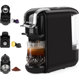 Espresso Machine for Nespresso Capsule, Lavazza Blue & Expert Capsule, Coffee Powder, 19 Bar Pump Pressure Makes Authentic Espresso Coffee, Mini Espresso Coffee Maker with Removable Water Tank.