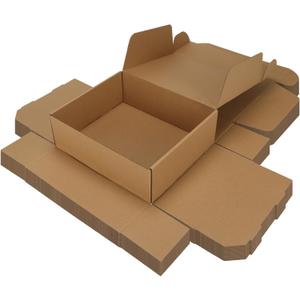 12x10x4 inch Shipping Boxes Set of 15 Brown, Inner Size 11.6x9.6x1.6 inch Cardboard Box Mailers for Small Business Packaging Mailing or Gift Wrapping Giving