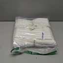 MooMee Striped Duvet Cover Set 100% Washed Cotton Linen Like Textured Breathable Durable Soft Comfy (White Almond Milk Grey Wide Stripes, Full 80"x90")