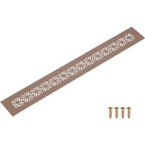 uxcell Aluminum Alloy Air Vents 400 x 50mm / 15.7 x 2" Rectangle Brown