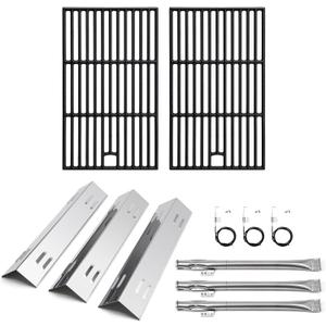 Advice Grill Replacement Parts for Dyna Glo DGB390SNP-D DGB390BNP-D, 104-13002 Grill Cooking Grate & 104-13003 Heat Tent & Burner and Igniter for Dyna Glo 3 Burner DGB390SNP-D Gas Grill