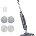OLIXIS Steam Mop, All-in-One Scrubbing Steam Mops for Floor Cleaning with Rotating Pads, Floor Steamer with 2 LED Lights, 4 Cleaning Modes, Swivel Steering, 16.4 FT Cord, Safe for Hardwood and Tile